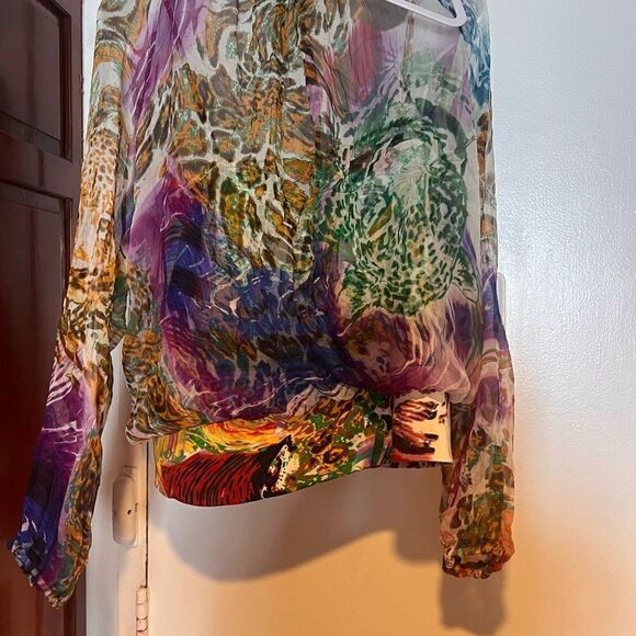 Orna Farho top Classic Paris Y2k Fashion beaded runway dress shirt pretty blouse - Picture 7 of 10